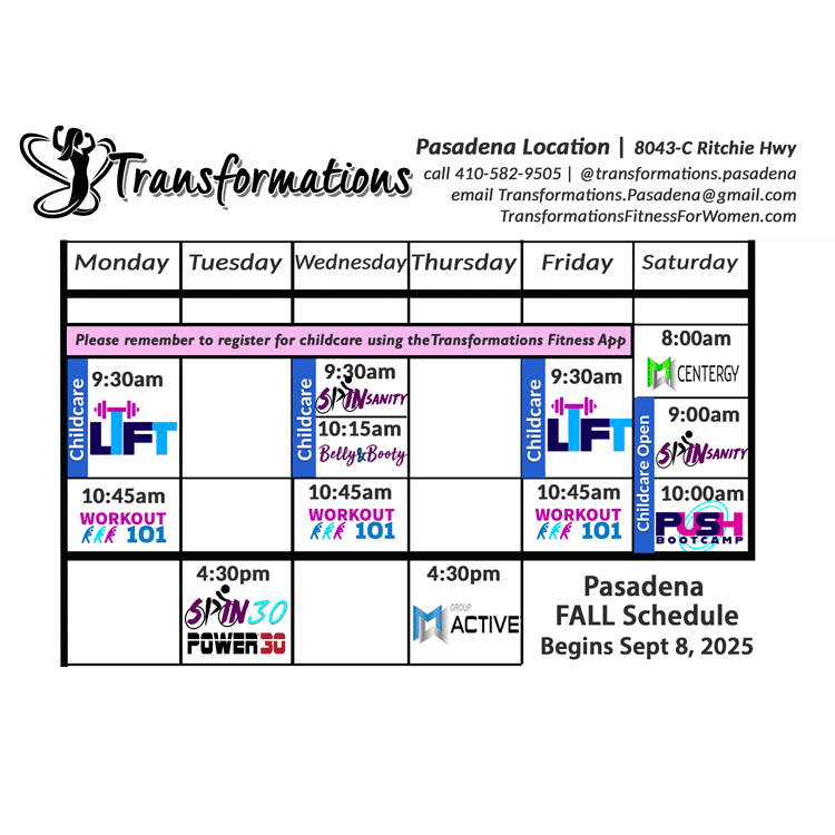 Summer Class Schedule Pasadena