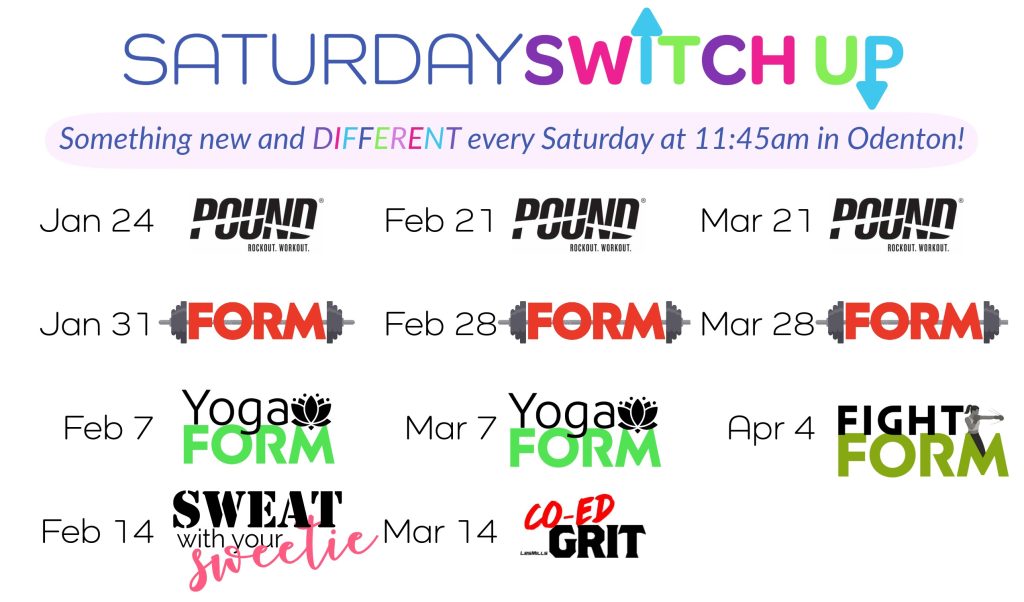 saturday switch up schedule