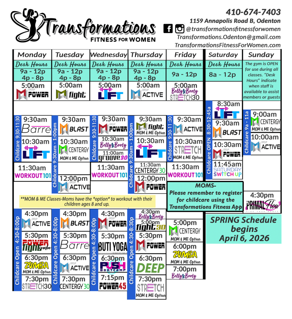 Spring 2026 class schedule